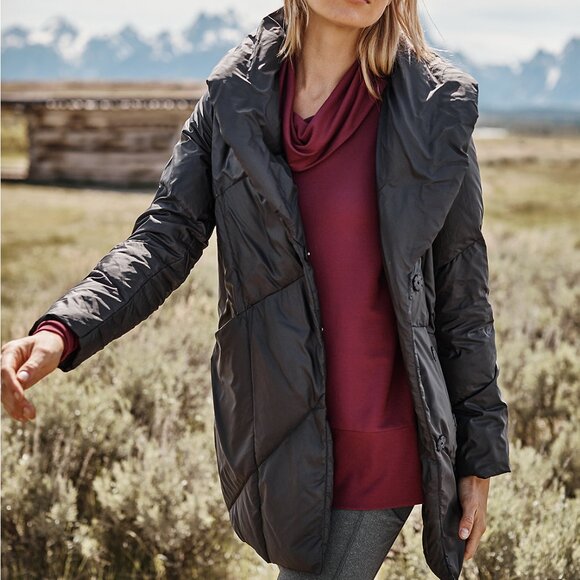 Garnet Hill - Packable Puffer Coat in Tan Brown - Picture 2 of 14